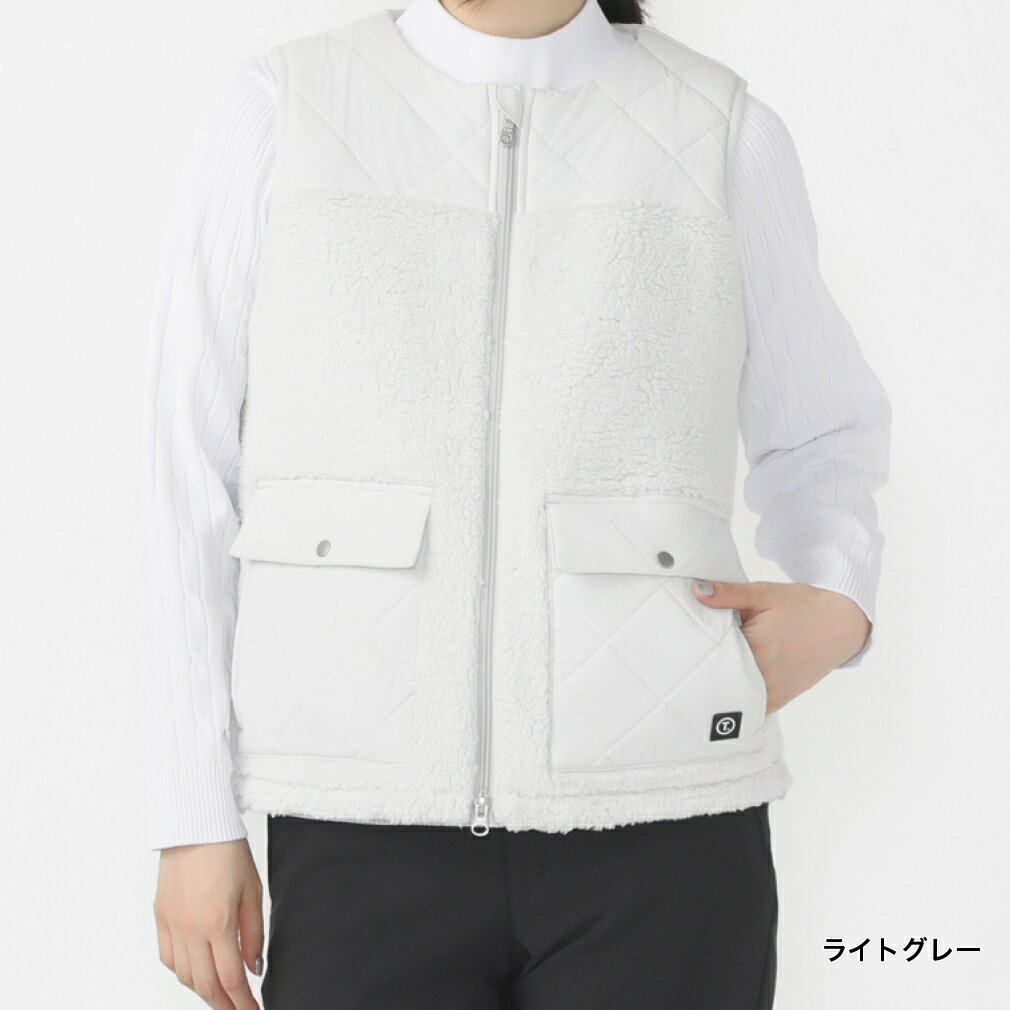 ティゴラ レディース ゴルフウェア ウインドベスト 秋 冬 T.防寒ベスト フリース ストレッチ UVカット Octa(R)cpcp(R) 保温 (TR-1W2674V) TIGORA