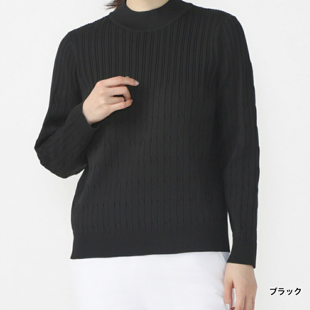 ティゴラ レディース ゴルフウェア 長袖セーター 秋 冬 T.モックネック セーター UV マシンウォッシャブル (TR-1S2664H) TIGORA