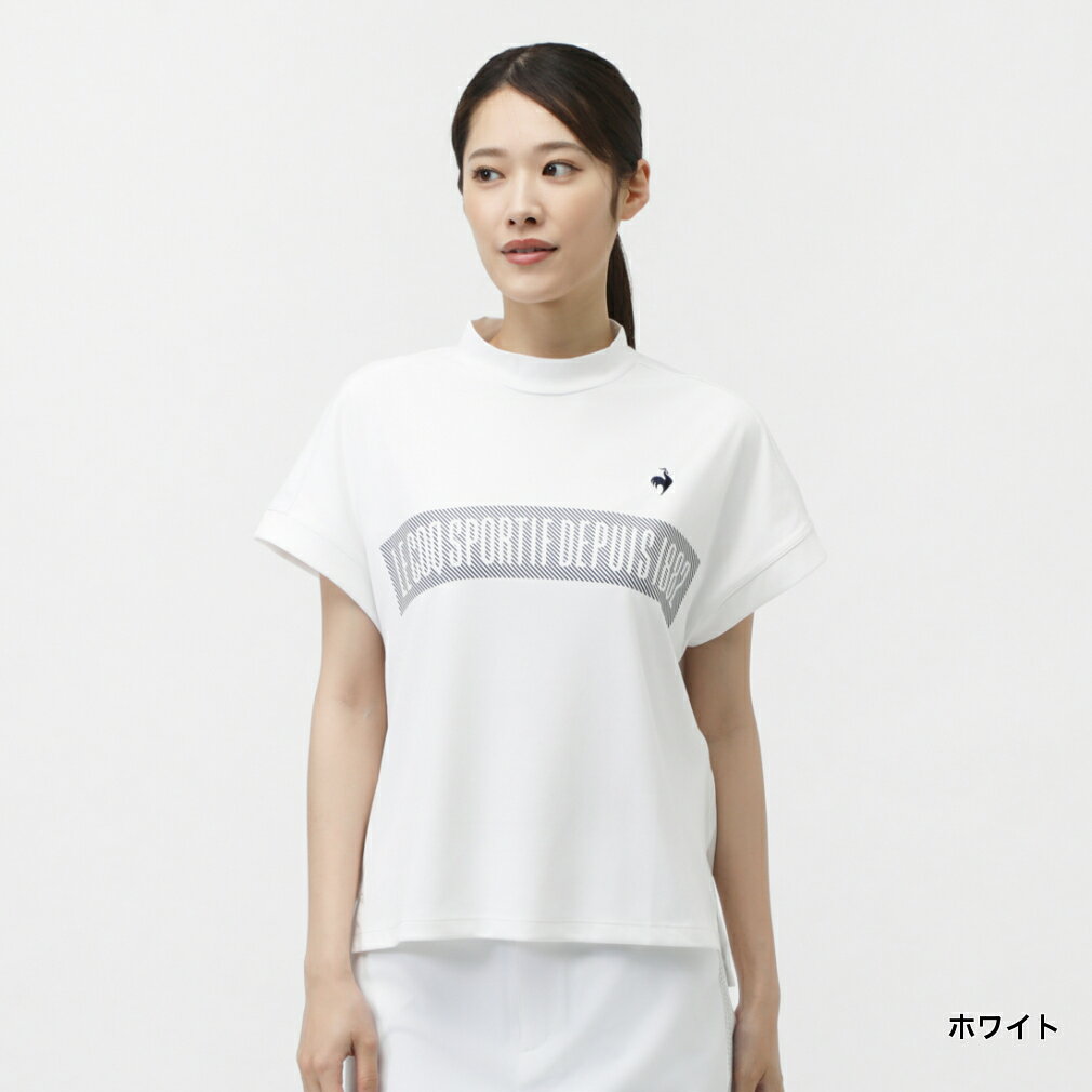 ルコックスポルティフ ゴルフ レディース ゴルフウェア 半袖シャツ 春 夏 (ワイドシルエット)モックネック半袖シャツ (LG5SHS55L) le coq sportif GOLF