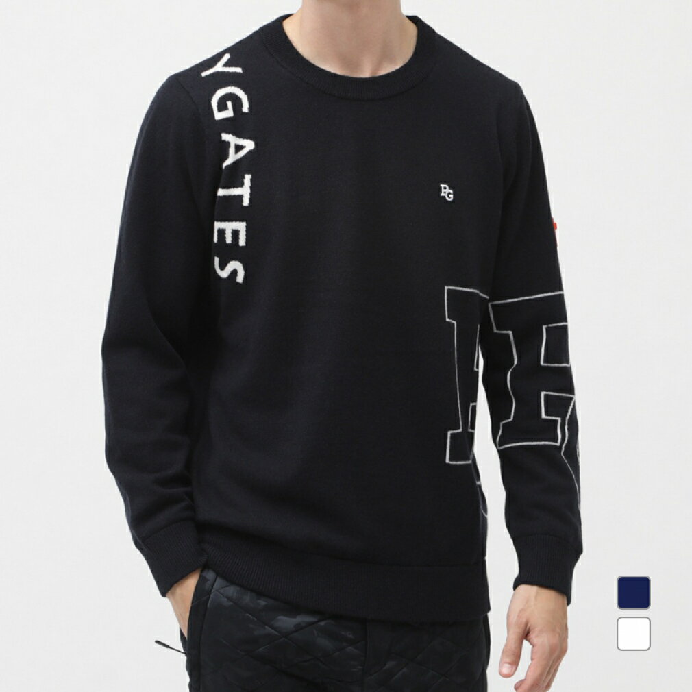 パーリーゲイツ ゴルフウェア 長袖セーター 秋 冬 天竺×DIAPLEX クルーネックニットプルオーバー (0535..