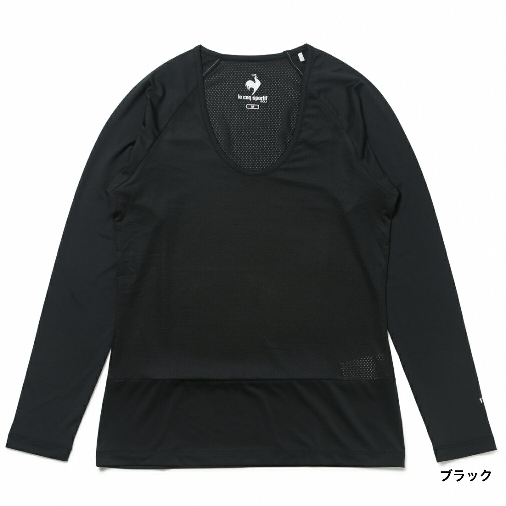 ルコックスポルティフ ゴルフ レディース ゴルフウェア 長袖インナーシャツ 春 夏 【ストレッチフォーサー】メッシュアンダーシャツ (QGWXJM01) le coq sportif GOLF