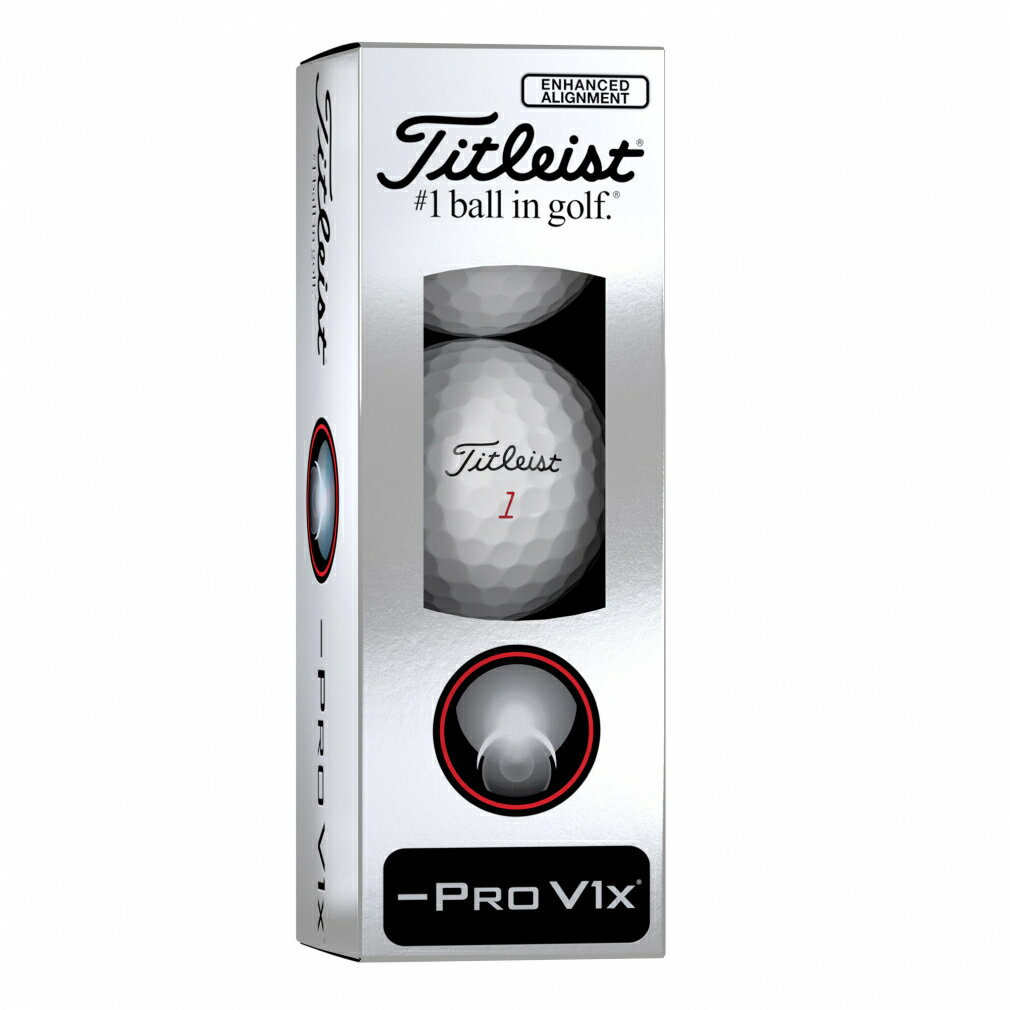 タイトリスト PRO V1x LEFT DASH エンハンスド・アライメント プロV1x (8929101721) 1スリーブ(3球入) ゴルフ 公認球 Titleist