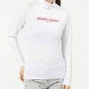 マリ クレール レディース ゴルフウェア シャツ 春 夏 長袖モックネックシャツ (713512 A) marie claire