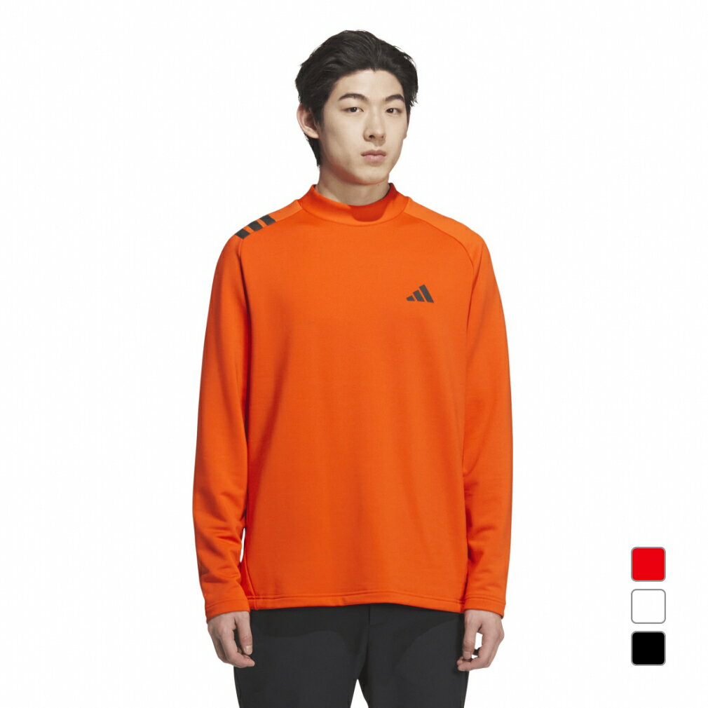 アディダス ゴルフウェア 長袖シャツ 秋 冬 COLD .RDY スリーストライプス 長袖モックシャツ (JVV04) メンズ adidas