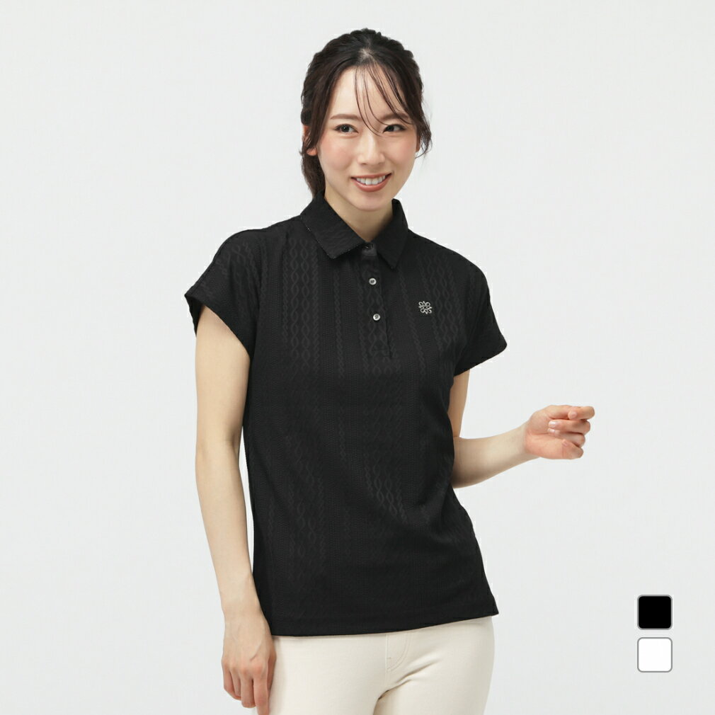 セントアンドリュース レディース ゴルフウェア 半袖シャツ 秋 冬 縄柄リンクス半袖シャツ (0435260802) St ANDREWS