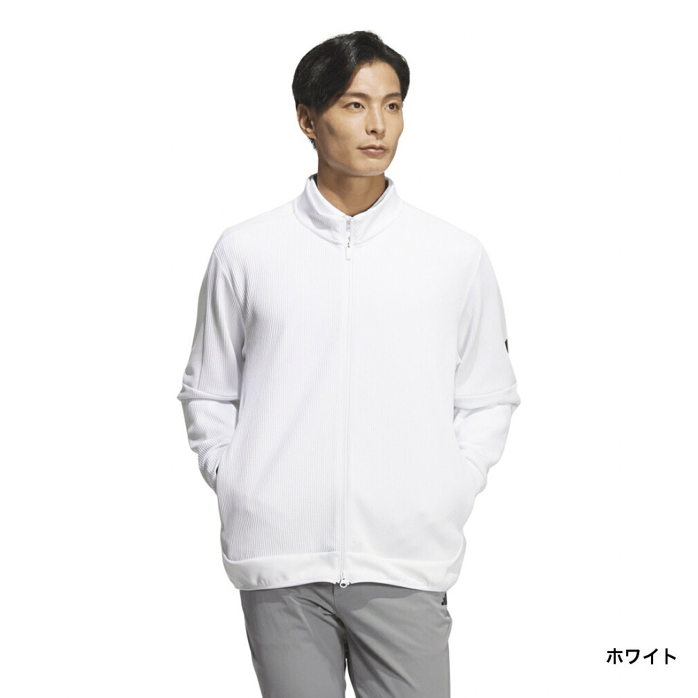 アディダス ゴルフウェア 長袖トレーナー 秋 冬 COLD .RDY ファブリックミックス フルジップジャケット (TM204) メンズ adidas