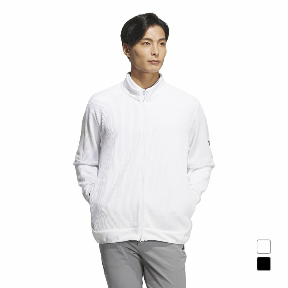 アディダス ゴルフウェア 長袖トレーナー 秋 冬 COLD .RDY ファブリックミックス フルジップジャケット (TM204) メンズ adidas