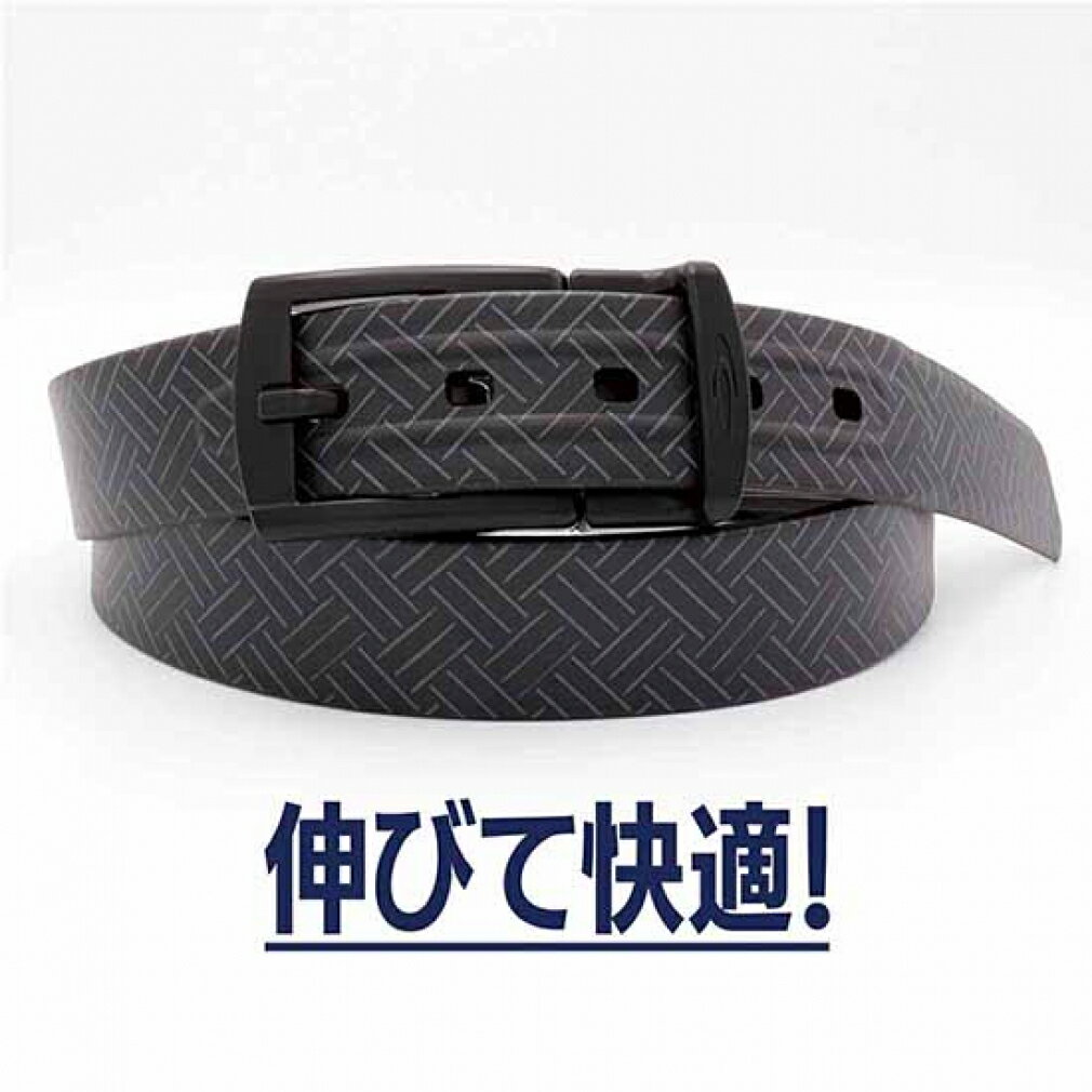 ティゴラ ゴルフウェア ベルト 春 夏 伸縮ベルト 快適 ストレッチ 伸びる ラバー 撥水 (TR-1ABKGE*MBK1..