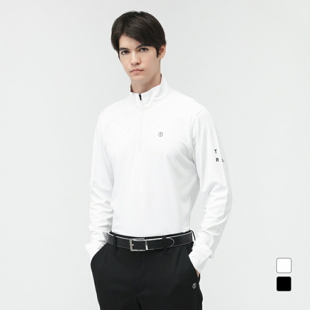 ティゴラ ゴルフウェア 長袖シャツ 秋 冬 T.ウール混ハーフジップシャツ (TR-1L1815Z) メンズ TIGORA