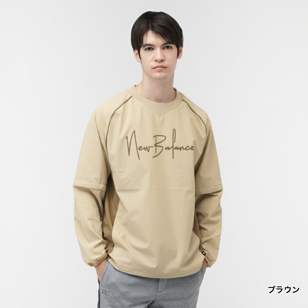 ニューバランス ゴルフウェア 長袖ウインドブレーカー 秋 冬 2WAY CREW NECK SNEED JACKET (0125221001) メンズ New Balance