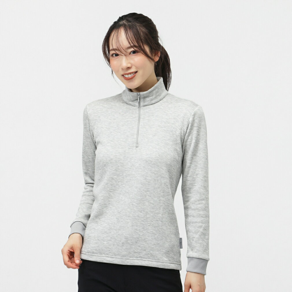 티고라 여성 골프웨어 긴팔 셔츠 가을 겨울 + 5 ℃ 아이 히트 하프 Zip 셔츠 무지 (TR-1L2525Z-HGY) TIGORA