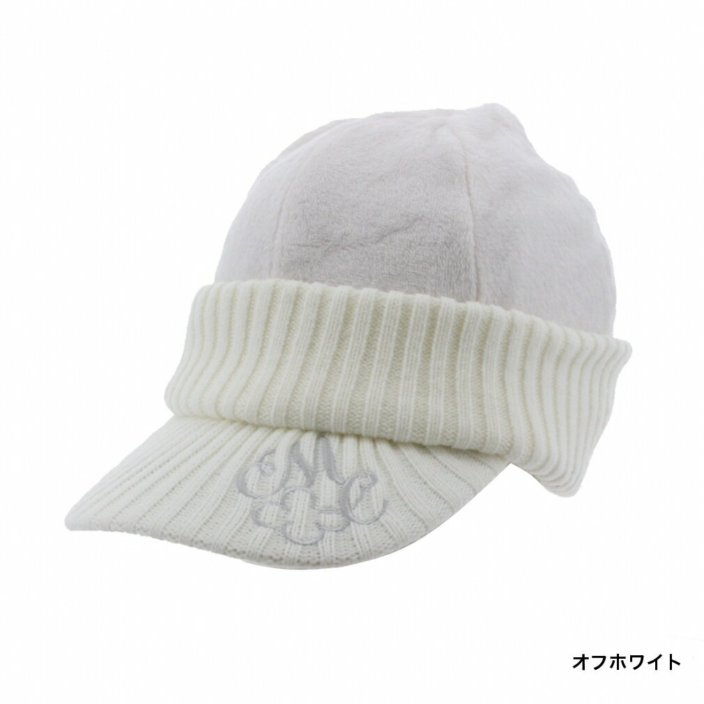 マリ クレール レディース ゴルフウェア ニット帽子 秋 冬 ファーニットキャップ (735955) marie claire