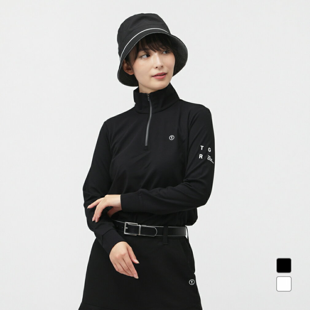 ティゴラ レディース ゴルフウェア 長袖シャツ 秋 冬 T.ウール混ハーフジップシャツ (TRTハーフZIPシャツ) TIGORA