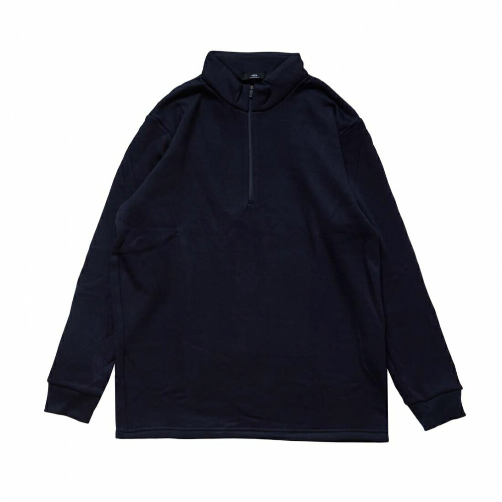 ティゴラ ゴルフウェア 長袖シャツ 秋 冬 ＋5度アイヒートハーフジップシャツ無地ゆったりNV (TR-1L1525Z-HYNV) メンズ TIGORA