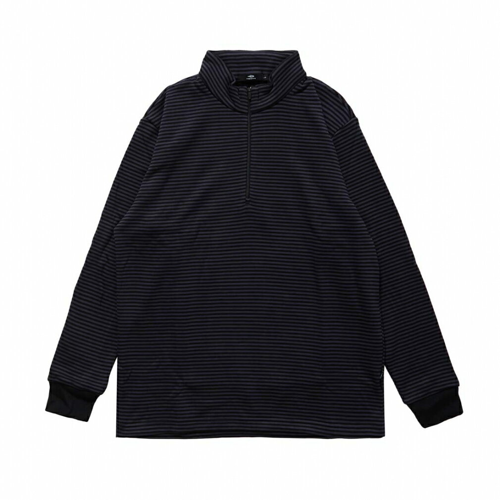 ティゴラ ゴルフウェア 長袖シャツ 秋 冬 ＋5度アイヒートハーフジップシャツ柄ゆったりBK (TR-1L1535Z-HYBK) メンズ TIGORA