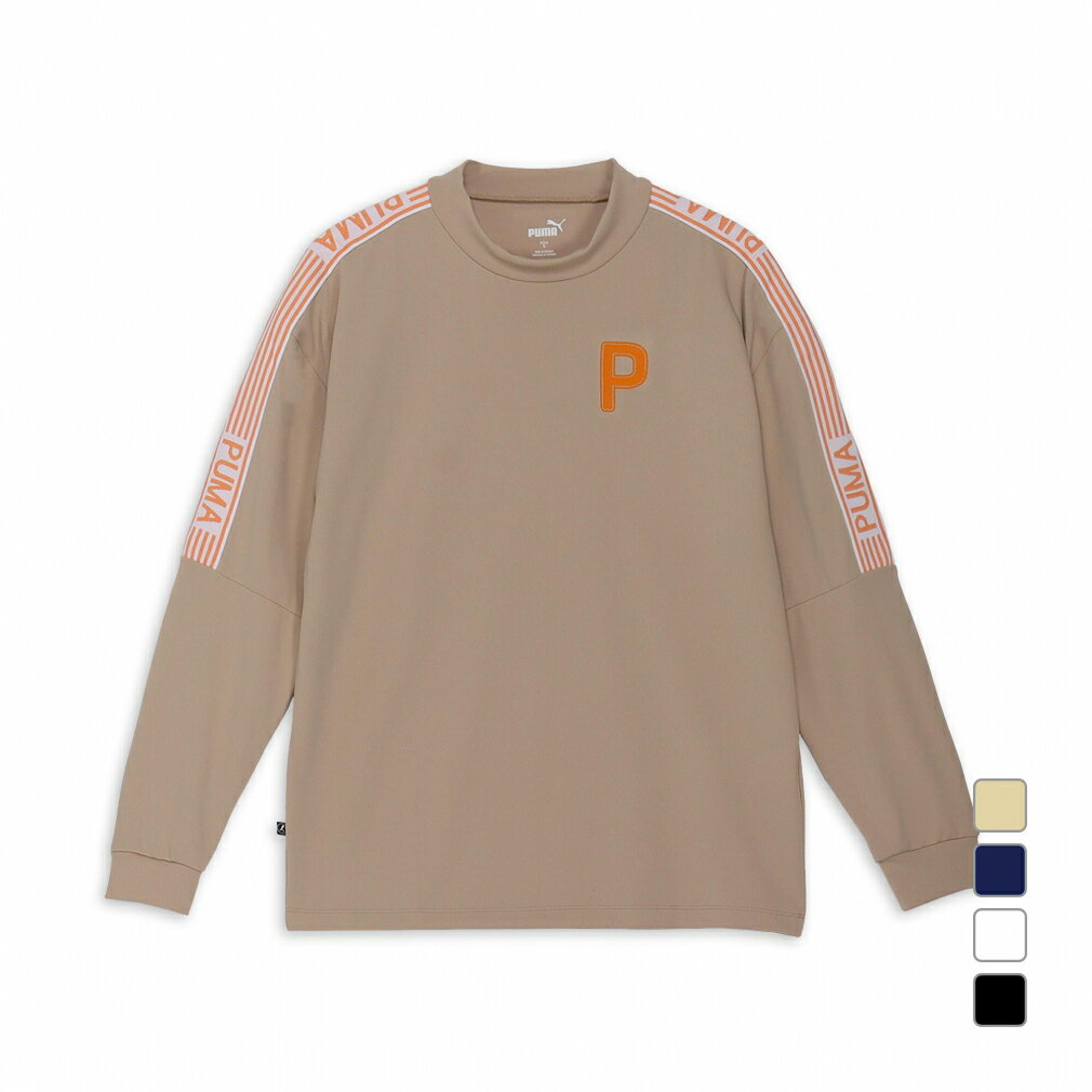 プーマ ゴルフウェア 長袖シャツ 秋 冬 PC ストレッチジャカードテープLSモック (630428) メンズ PUMA