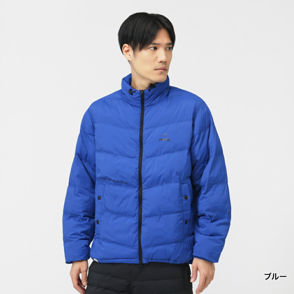 ピン ゴルフウェア 長袖ウインドブレーカー 秋 冬 24FWフルジップ中綿ブルゾン (6214220001) メンズ PING