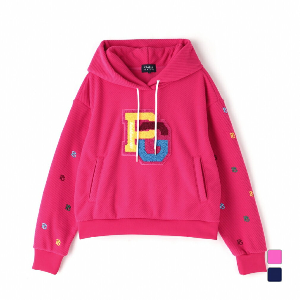 パーリーゲイツ レディース ゴルフウェア 長袖トレーナー 秋 冬 タンデム裏毛ロゴジャガード (05541620..