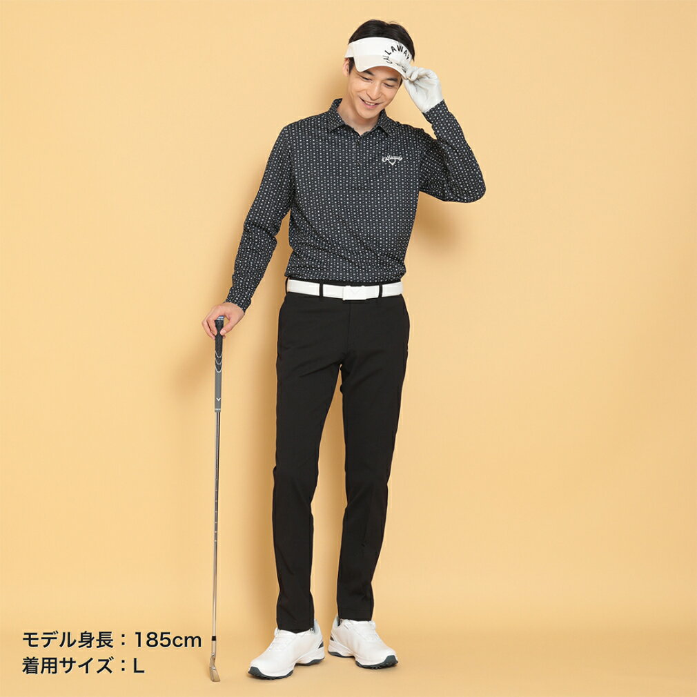 キャロウェイ ゴルフウェア 長袖シャツ 秋 冬 フラワープリントオニカノコシャツ (C24233107) メンズ Callaway