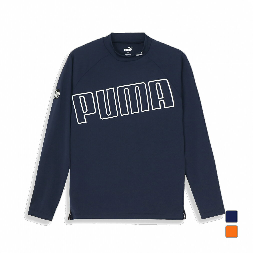 プーマ ゴルフウェア 長袖シャツ 秋 冬 ゴルフ ストレッチカノコビッグ ロゴLSモック (624917) メンズ PUMA