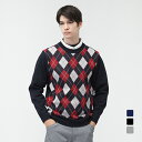 ティゴラ ゴルフウェア 長袖セーター 秋 冬 ウォッシャブルアーガイルセーター (TR-1S1675C) メンズ TIGORA