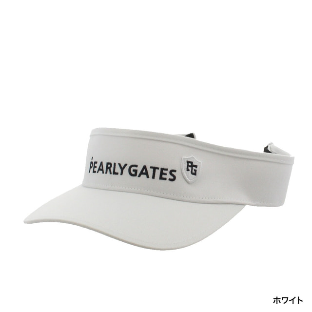 パーリーゲイツ レディース ゴルフウェア サンバイザー 春 夏 BASICロゴ刺繍リサイクルツイルVISOR (0536187322) PEARLY GATES