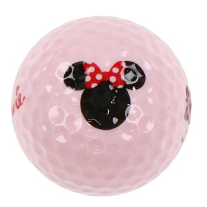 ディズニー ミニーマウスデザイン プリント ゴルフボール (0624023900) 1スリーブ(3球入) かわいい ディズニーブランド ゴルフ 公認球 Disney