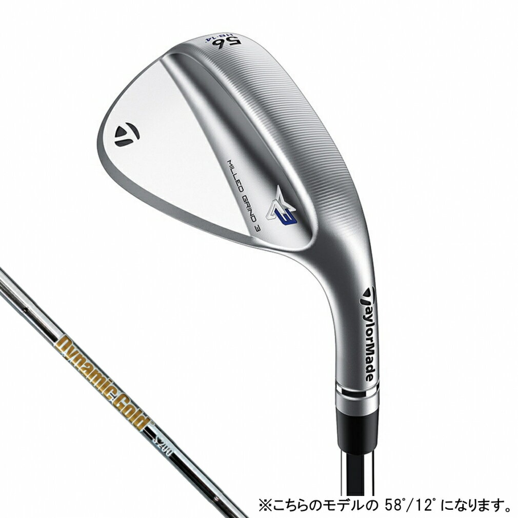 テーラーメイド MG3 ミルドグラインド3 クローム ウェッジ HB S ゴルフ Dynamic Gold (HT LABEL) 58゜/12゜ 2021年 TaylorMade