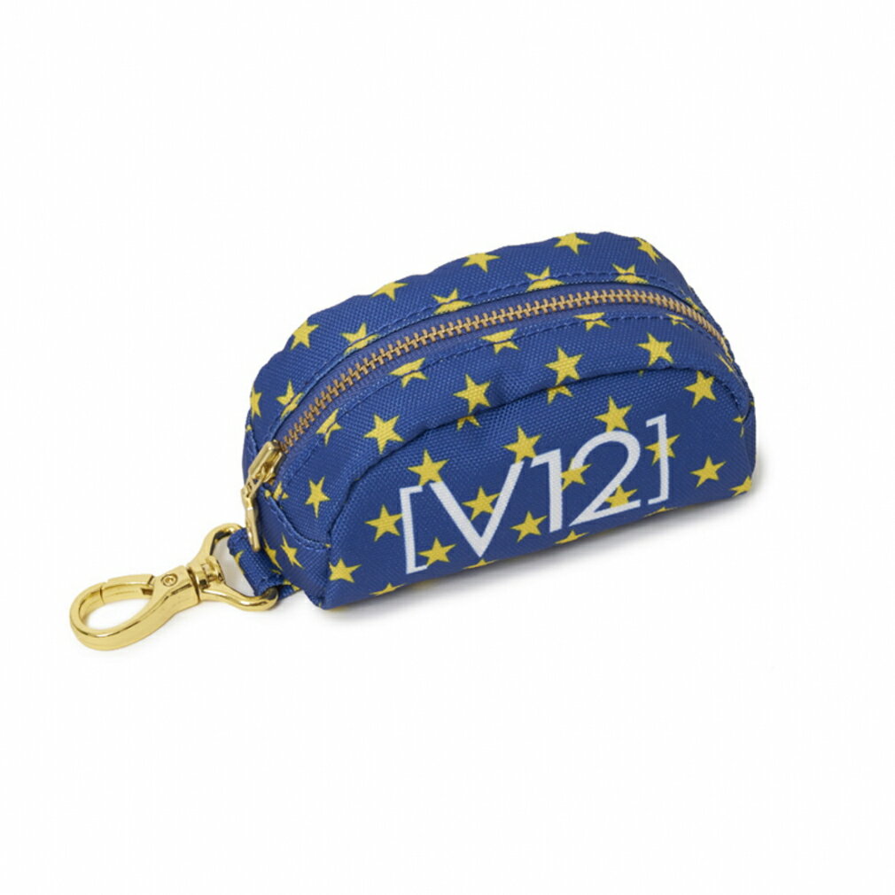 【5/1-15_最大3,000円分*_ゴルフ場予約クーポンプレゼント中】ヴィトゥエルブ STAR BALL CASE (2120-BG07) V12らしいスター柄のボールケース! ゴルフボールを2個収納可能 ゴルフ ラウンドポーチ : ネイビー V12【*購入金額条件あり_詳しくはキャンペーンページへ】