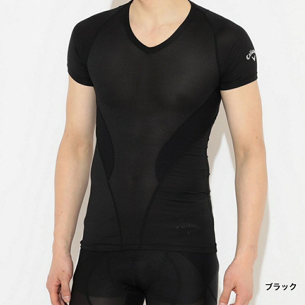 キャロウェイ ゴルフウェア 競売 半袖コンプレッションインナー 春 夏 メンズ スイング特化したサポートインナー Callaway