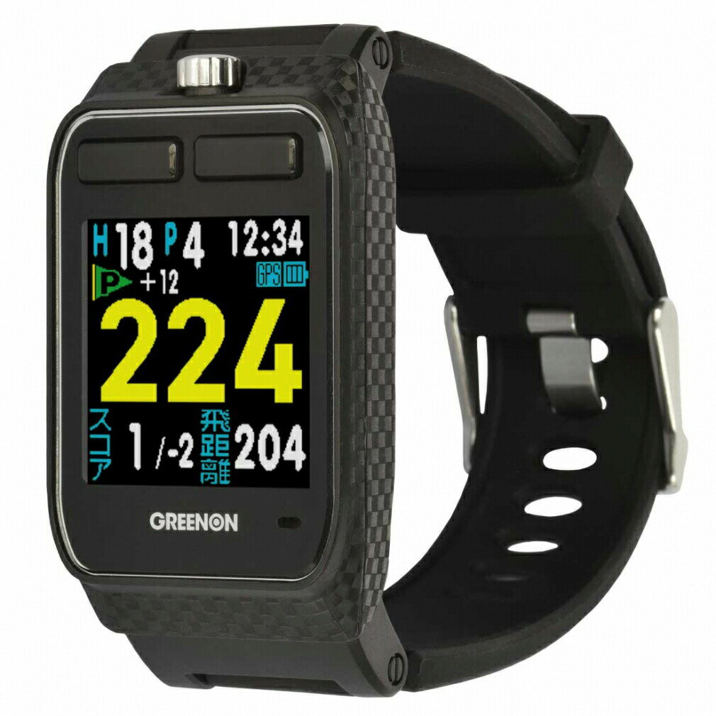 距離計 グリーンオン G016 ザ・ゴルフウォッチ ジール ゴルフ 距離測定器 時計 GPS ロータリーボタン 音声メモ機能で快適なラウンドをサポート GREEN ONのサムネイル