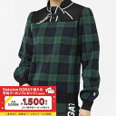 パーリーゲイツ レディース ゴルフウェア 長袖セーター 春 夏 ローカルポリ ブラックウォッチ柄 (0553170310) PEARLY GATES