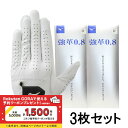 3枚セット ミズノ ゴルフウェア ゴルフグローブ ゴルフ手袋 強革0.8 厚手 (5MJML01101) メンズ ホワイト MIZUNO
