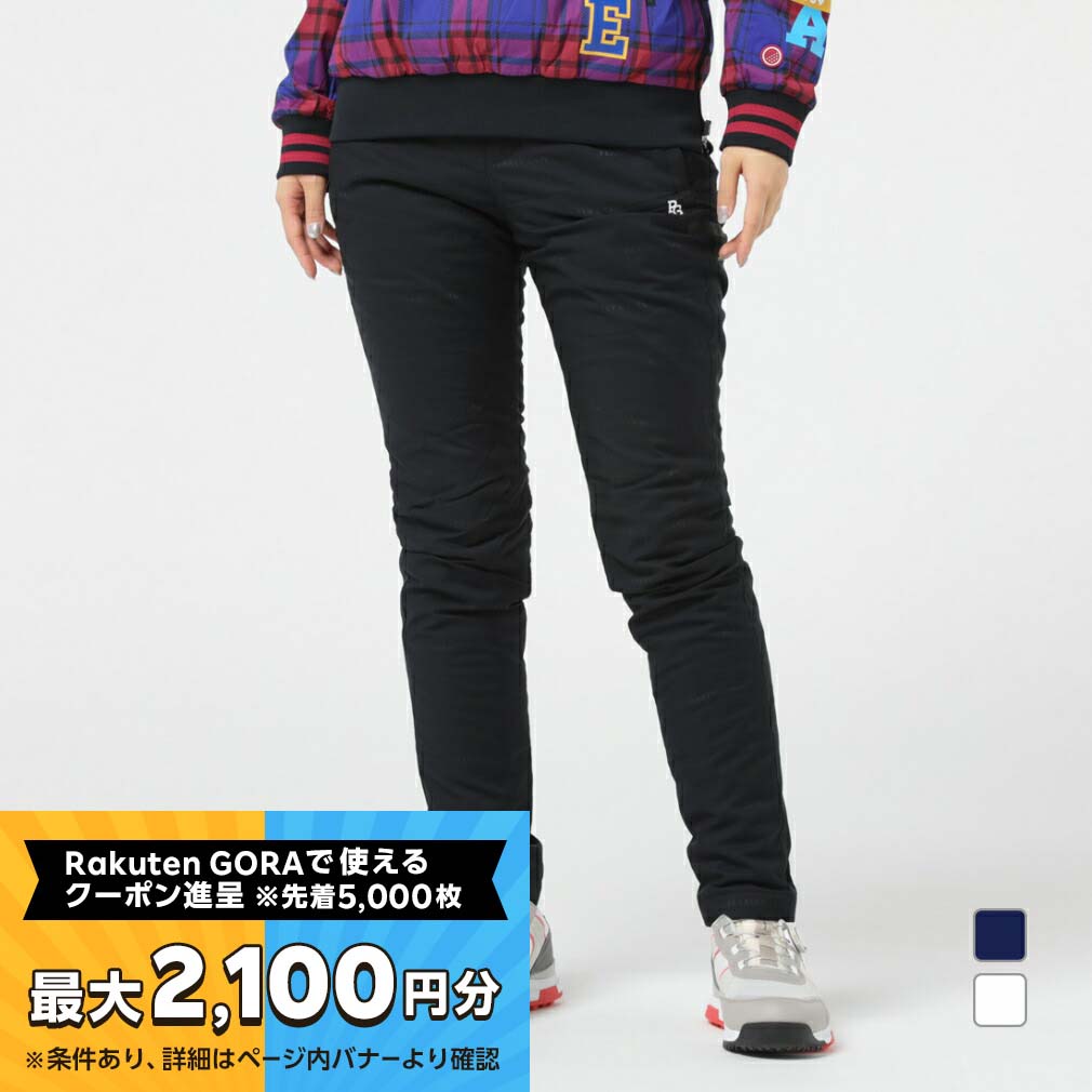 パーリーゲイツ レディース ゴルフウェア ロングパンツ 秋 冬 ナイロンストレッチロゴJQ カジュアル (0554131102) PEARLY GATES