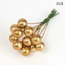 ★P10倍 10/14 20時から★ ハンドメイド 資材 とりよせ品 10mm メタリックベリー(144本入り) パールピック ゴールド 金色 パーツ アレンジメント コサージュ ラッピング クラフト ギフト プレゼント