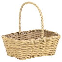 かご ベース とりよせ品 皮付ラタン角長手付きバスケットL 皮つきラタン 籐 バスケット かご 花かご 手作り 一点物 インテリア 花資材 花器 ベース アレンジ 安い 装飾 フラワーアレンジメント 土台 母の日 結婚式 クリスマス 正月 ハロウィン 二次会 赤