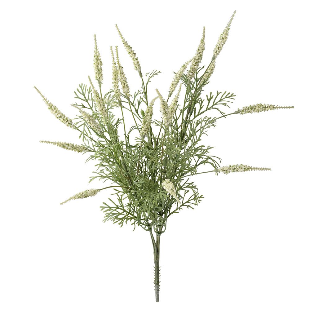 【P10倍 12/31まで！】 造花 とりよせ品 ラベンダーブッシュ ホワイト クンイソウ 薫衣草 ハーブ イン..