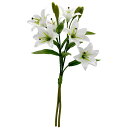 【ポイント10倍中 7/26 09:59迄】 造花 とりよせ品 リリーバンドル(2本/1束) ホワイト リリィ ユリ 百合 ゆり アーティフィシャルフラワー インテリア インテリアフラワー フェイクフラワー シルクフラワー インテリアグリーン フェイクグリーン 花材 パレ