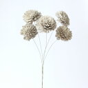 【ポイント10倍中 7/11 09:59迄】 ハンドメイドフラワー 花材 即日出荷 ソーラーダリア・ワイヤー 6cm ライトグレイ ドライフラワー 花材 素材 ...