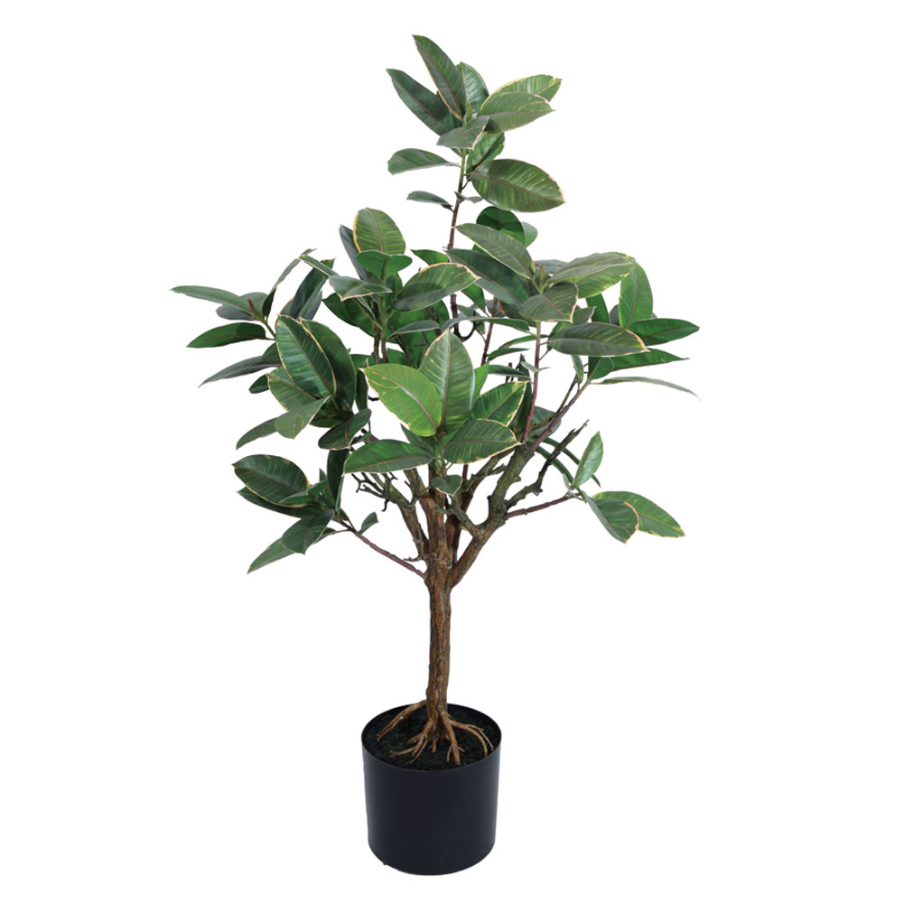 《 フェイクグリーン 観葉植物 》◆とりよせ品◆Viva ラバーツリーポット85cm 観葉植物 おしゃれ 人工観葉 インテリア インテリアフラワー フェイクフラワー シルクフラワー インテリアグリーン 安い