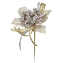 【ポイント10倍中 7/11 09:59迄】 クリスマス 造花 とりよせ品 シャイニーリュバンピック シャンパン ピック 造花 もみの木 葉っぱ オーナメント クリスマス クリスマスリース インテリア 雑貨 ディスプレイ デコレーション パーツ 材料 イベント ビバ工芸