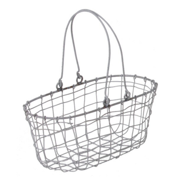 《 アレンジベース 》◆とりよせ品◆カルチベーター ナチュラルワイヤー中3.5号二鉢用手付籠 ワイヤー 壁掛け インテリア 花資材 花器 ベース アレンジ 安い 装飾 フラワーアレンジメント 土台 母の日のサムネイル