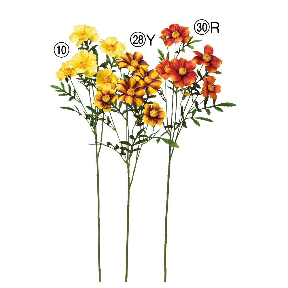 【P10倍 12/31まで！】 造花 とりよせ品 マリーゴールド×5 つぼみ×4 インテリア インテリアフラワー フェイクフラワー シルクフラワー インテリアグリーン アートフラワー アスカ ASCA アスカ商会