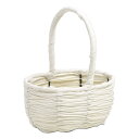 かご ベース とりよせ品 PE手付きバスケットL ホワイト バスケット 花かご インテリア 花資材 花器 ベース アレンジ 安い 装飾 フラワーアレンジメント 土台 母の日 結婚式 クリスマス 正月 ハロウィン 二次会 お誕生日 お見舞い 記念日 ひな祭り 節句