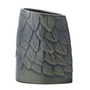 正月 花器 陶磁器 ベース とりよせ品 UROKO(ウロコ) 黒緑、黒、ブラック、グレー、灰色 ベース 花器 コンポート フラワーベース 迎春花器 新春 迎春用...