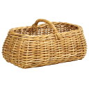 かご ベース とりよせ品 Lacak Basket 横長手付きL 皮つきラタン 籐 バスケット かご 花かご 手作り 一点物 インテリア 花資材 花器 ベース アレンジ 安い 装飾 フラワーアレンジメント 土台 母の日 結婚式 クリスマス 正月 ハロウィン 二次会 お誕生日