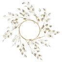 クリスマス リース 土台 とりよせ品 クリアリーフリース(ラメ付) キラキラ クリア 透明 リーフ 葉 葉っぱ ゴールド 金 金色 アレンジベース 造花 雪 アスカ ASCA アスカ商会
