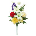 【ポイント10倍中 7/26 09:59迄】 造花 仏花 とりよせ品 仏花 花束 仏壇 お墓 紫 白 ホワイト 黄色 イエロー 仏前 墓前 菊 百合 ユリ 造花仏花 お供え花 供花 墓花 盆花 お盆 お彼岸 お葬式 お悔やみ花 仏事 フューネラル 枯れない アスカ ASCA アスカ商会