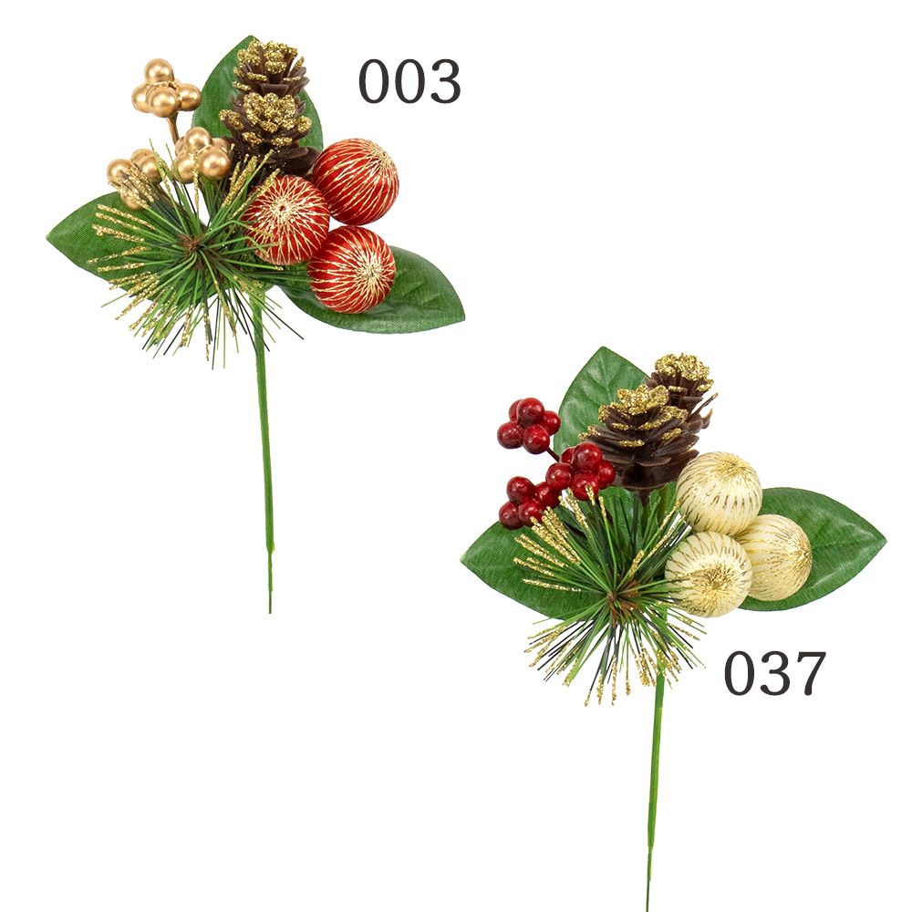 楽天造花ドライフラワー専門問屋花びし【P10倍 12/31まで！】 正月 装飾 造花 とりよせ品 迎春ミックスピック お正月飾り お正月インテリア 木の実 ベリー 松ぼっくり まつぼっくり ゴールド ラメ キラキラ 和風 和モダン 新春 迎春 冬