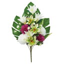 【ポイント10倍中 7/26 09:59迄】 造花 仏花 とりよせ品 仏花 花束 仏壇 お墓 紫 白 ホワイト パープル 仏前 墓前 菊 百合 ユリ 造花仏花 お供え花 供花 墓花 盆花 お盆 お彼岸 お葬式 お悔やみ花 仏事 フューネラル フェイク仏花 アスカ ASCA アスカ商会